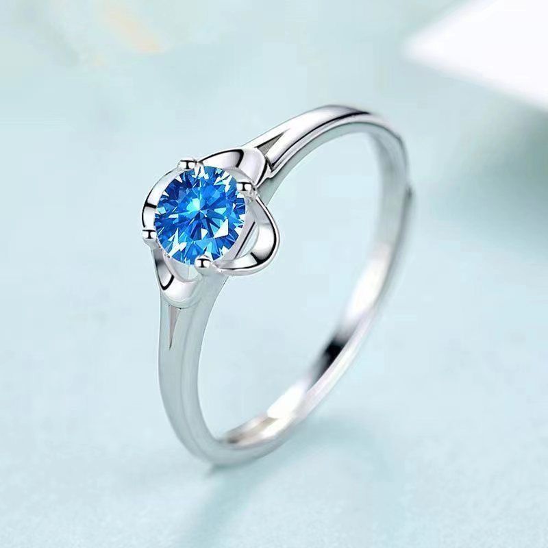 Lucky Four-Leaf Clover Ring — Adjustable White-Gold-Tone CZ Band - Image 3